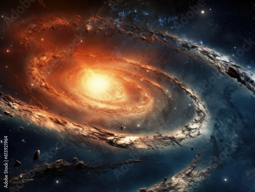 Gazing at Andromeda Galaxy - AI Generated