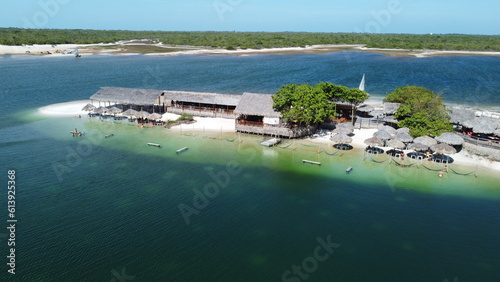 Drone photo of the blue lagoon in Jericoacoara photo