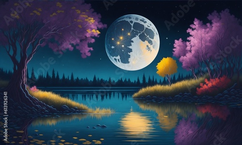 the moon over the river © Alice