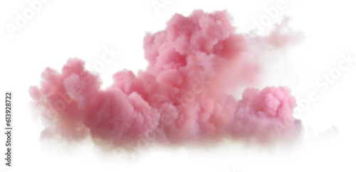 Illustrations pink clouds explode shapes 3d render png