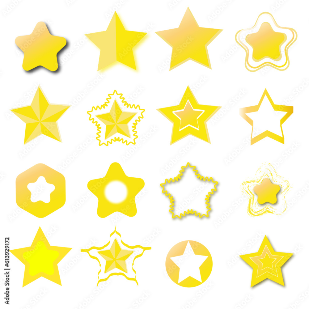 big star set bundle icon element big star set bundle icon element