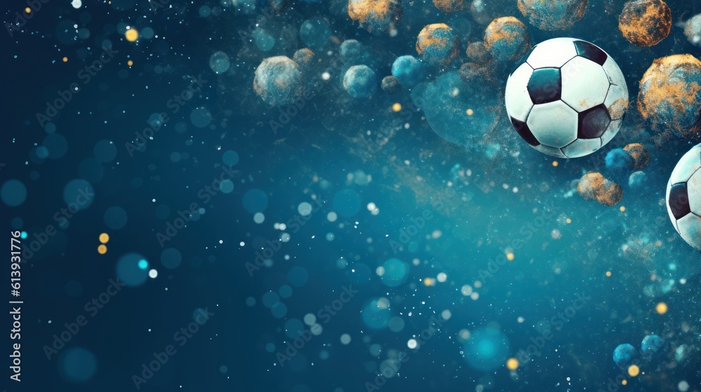 Fototapeta premium Sport background with balls. AI generative image.