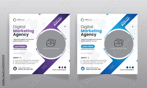 Digital marketing agency business promotion social media post template