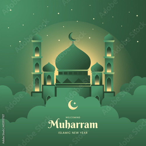 Islamic New Year Banner Background Graphic Resources