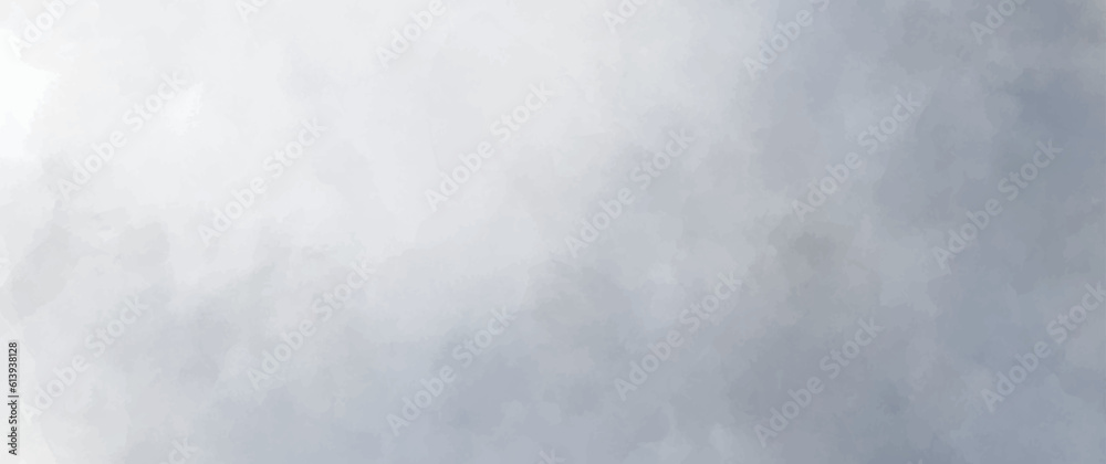 Grey blue sky with clouds. Hand drawn vector sky for background. Dramatic landscape. Heaven. Abstract template for cards, flyer, poster, cover. Brush strokes watercolour texture. Grey blue sky with clouds. Hand drawn vector sky for background. Dramatic landscape. Heaven. Abstract template for cards, flyer, poster, cover. Brush strokes watercolour texture.
