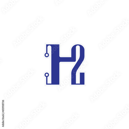 Free Download letter H2 logo vector file eps - GFXLoad