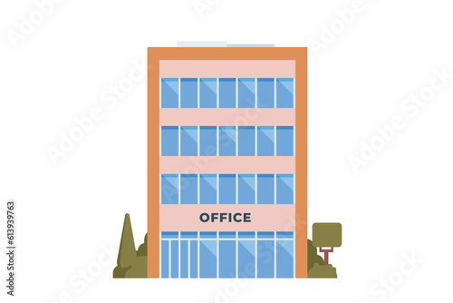 Vector element of office buildings for city illustration flat design style.