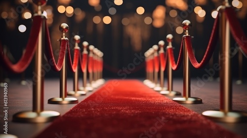 Red carpet. Award ceremony. AI generative image.