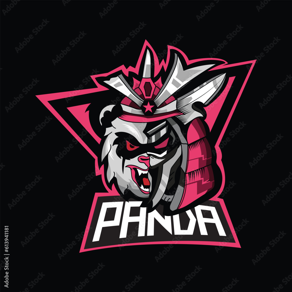 pink samurai panda esport logo