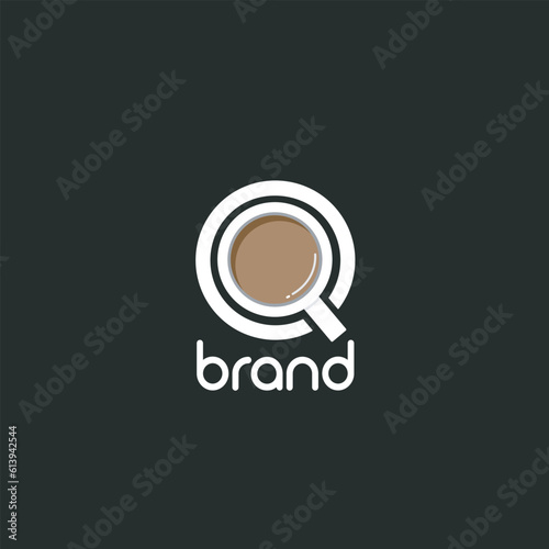 coffee letter q logo vector file eps