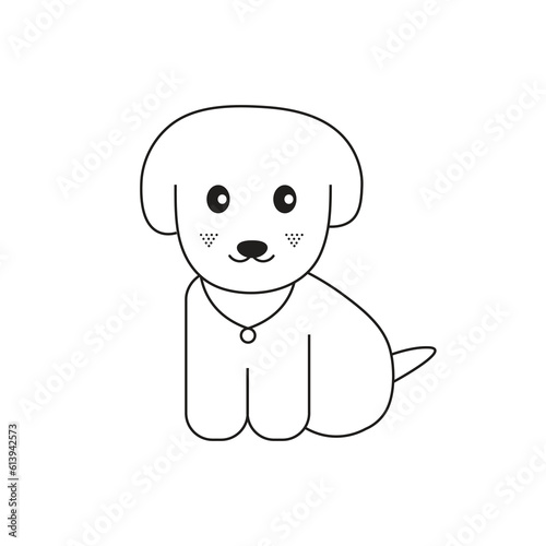 Dog Line art vector