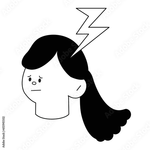 woman showing different mental disorders