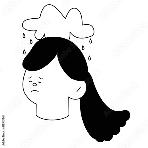woman showing different mental disorders