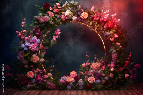Whimsical Floral Digital Backdrops, maternity backdrops digital, studio backdrop overlay, floral background overlay 