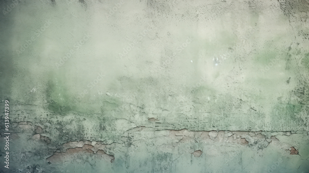 Vintage Green Concrete Wall with Tonal Painted Texture