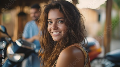 young adult woman, tourist ...