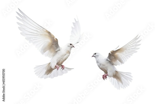 two_white_doves_flying_in_flight © Alexander Mazzei 