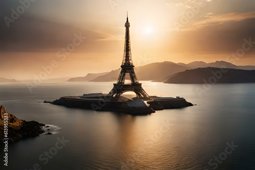 eiffel tower at sunset