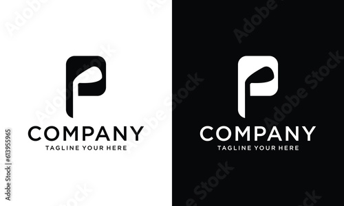 letter icon logo P for Golf logo design vector template