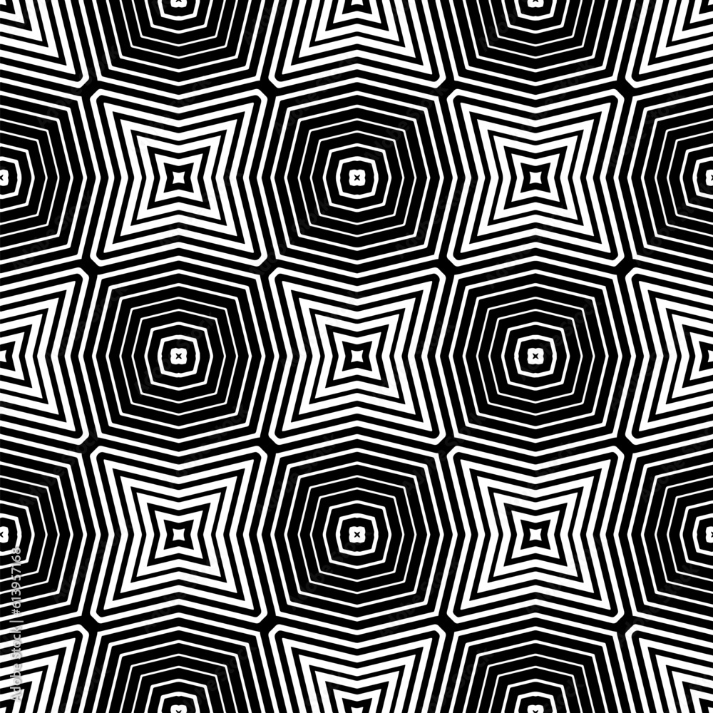 Background with abstract shapes. Black and white texture. Seamless monochrome repeating pattern for decor, fabric, cloth. Background with abstract shapes. Black and white texture. Seamless monochrome repeating pattern for decor, fabric, cloth.