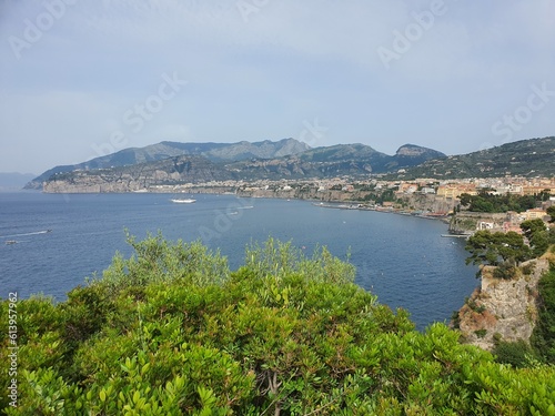 Amazing view of Bay and Sea at Sorrento in the Gulf of Naples, Italy