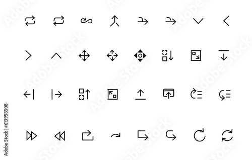 Arrow icon set. OK icon. Arrow vector collection. Ok. Cursor. Modern simple arrows.vector drawing
