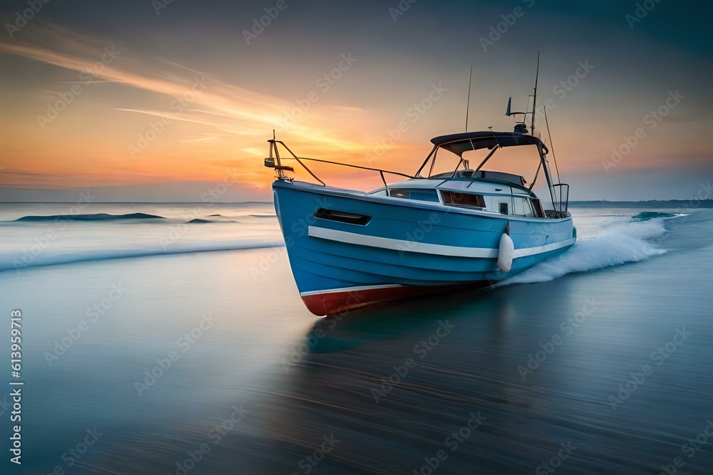 Fototapeta premium boat on the sea