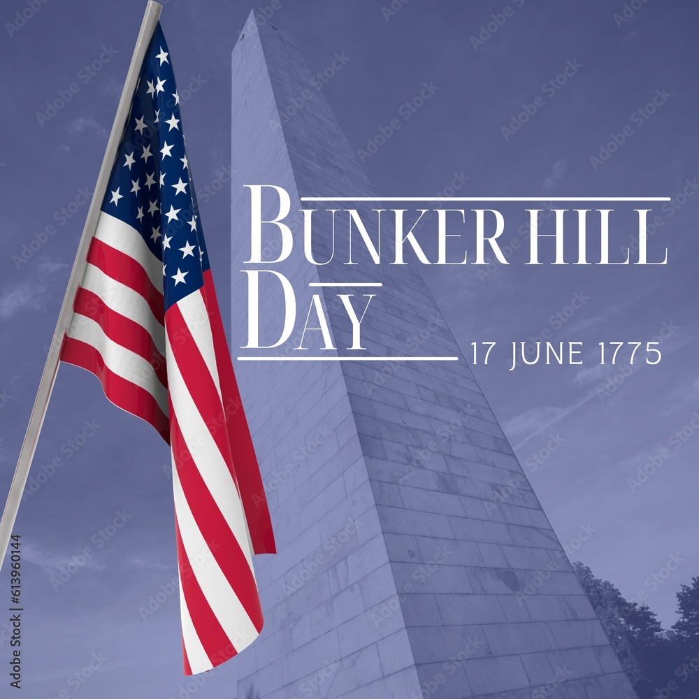 Premium Vector Vector illustration of bunker hill day. the battle of