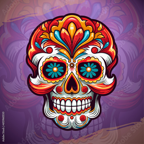Mexican Calavera: Mascot Logo for Gaming and Sport Team with Unique Illustration Concept