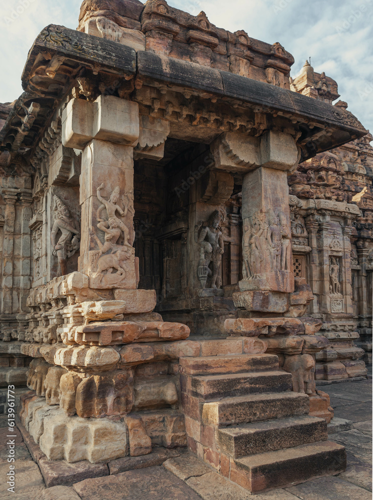 Pattadakal in northern Karnataka, India is an ancient complex of Hindu and Jain temples from the 7th and 8th centuries AD.