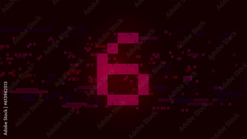 Countdown Pixel Art Retro Arcade Synthwave Gaming VHS Look Loop Countdown Pixel Art Retro Arcade Synthwave Gaming VHS Look Loop