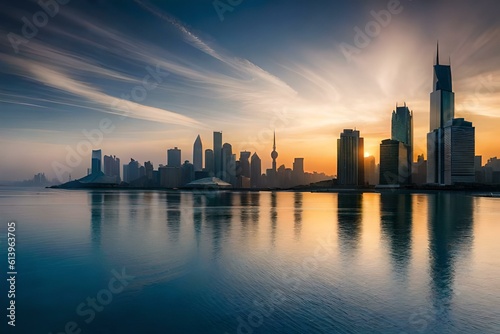 city skyline at sunrise © Matthew
