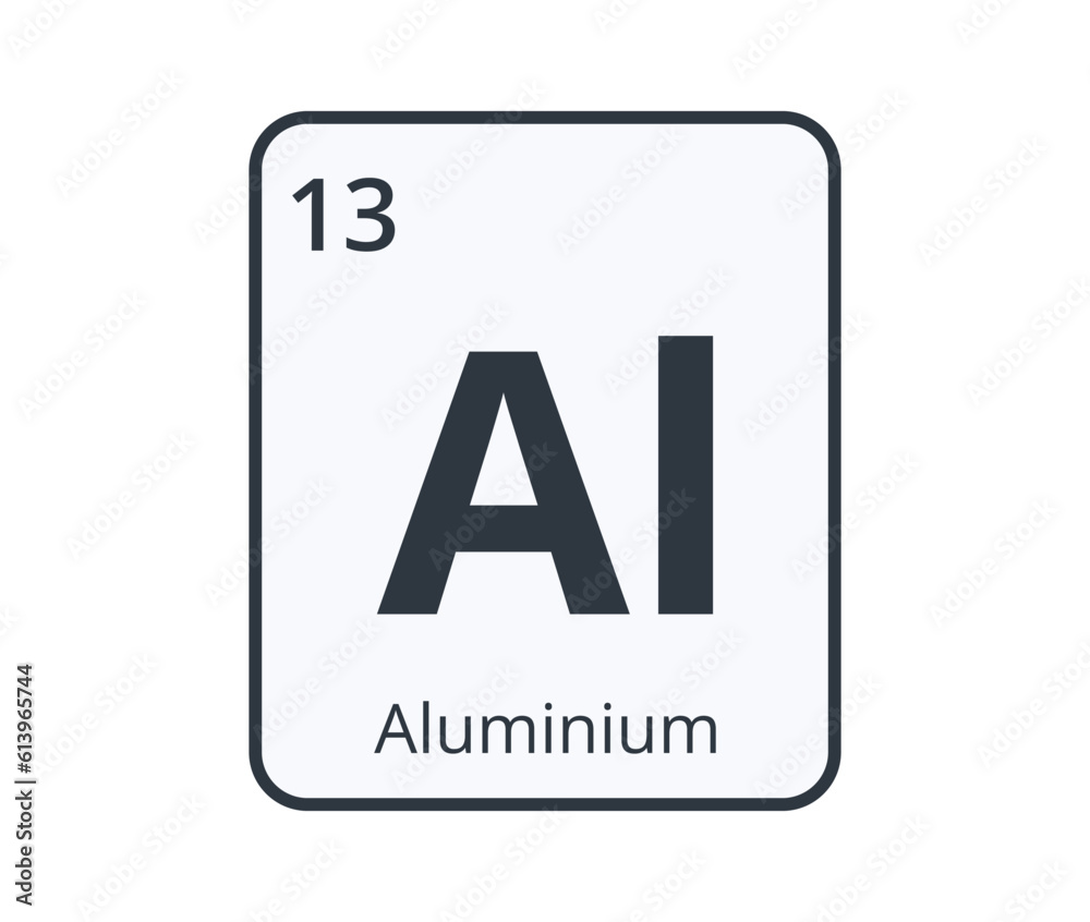 Aluminium Chemical Element Graphic for Science Designs.
Aluminium Chemical Element Graphic for Science Designs.