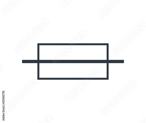 Isolated Fuse Symbol. Graphical Symbol for Use on Equipment.
