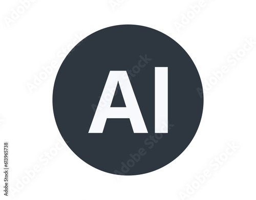 Isolated Aluminium Chemical Element in a Circle.
