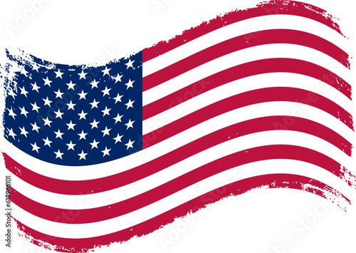 usa flag with grunge texture