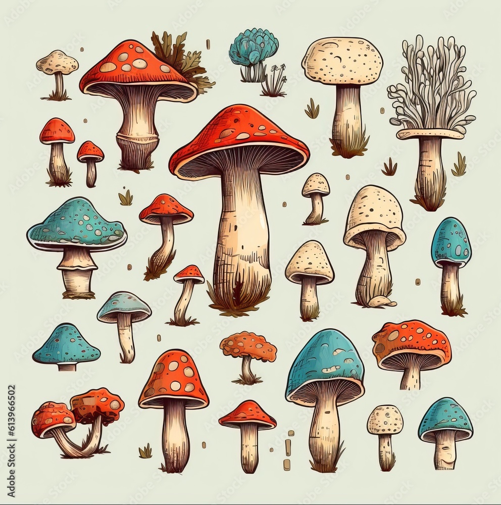 mushroom pattern design