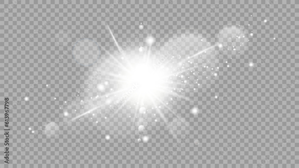 Vector transparent sunlight special lens flare light effect. Stock royalty free vector illustration. PNG	 - obrazy, fototapety, plakaty 