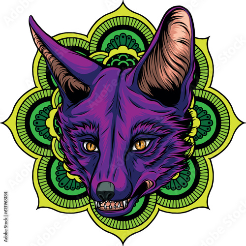 Fox head mascot vector illustration design art