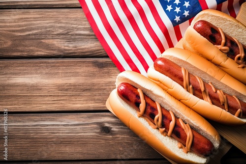 4th of july Hot dogs, American Independence day recipes, Generative AI