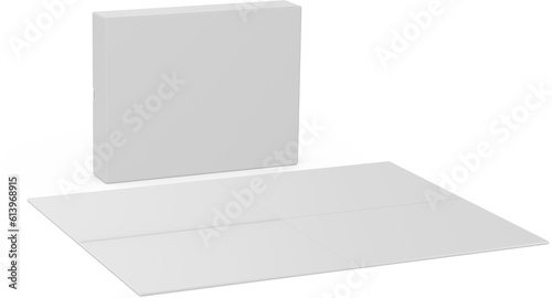 Board Game Packaging Blank Isolated 3D Rendering photo