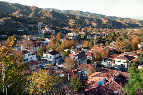 A view over the traditional mountain village of Kakopetria. Nicosia District. Cyprus © kirill_makarov