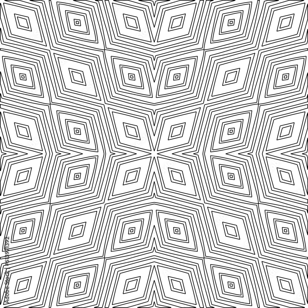 Vector pattern with symmetrical elements . Modern stylish abstract texture. Repeating geometric tiles from striped elements. Black and white pattern. Vector pattern with symmetrical elements . Modern stylish abstract texture. Repeating geometric tiles from striped elements. Black and white pattern.