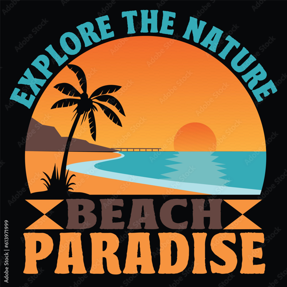 beaches t-shirt art vector design