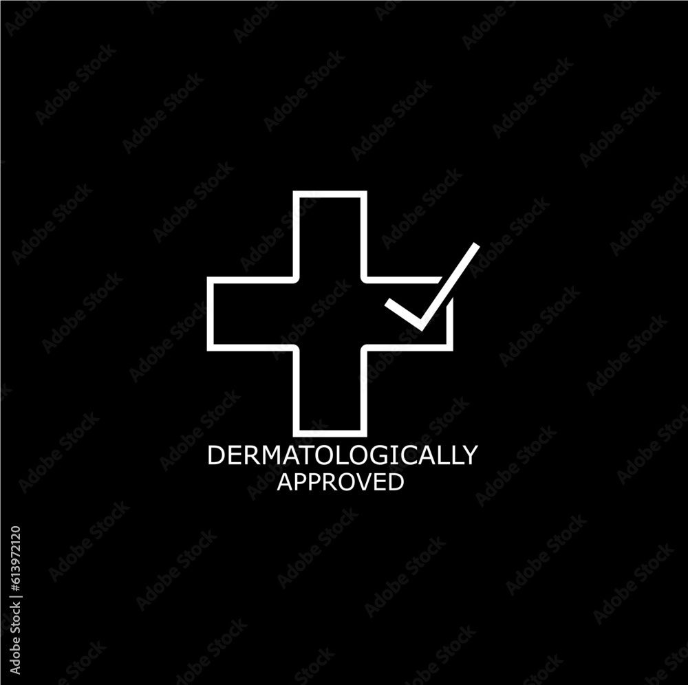 Obraz premium Dermatology icon. Monochrome simple sign from medical isolated on black background
