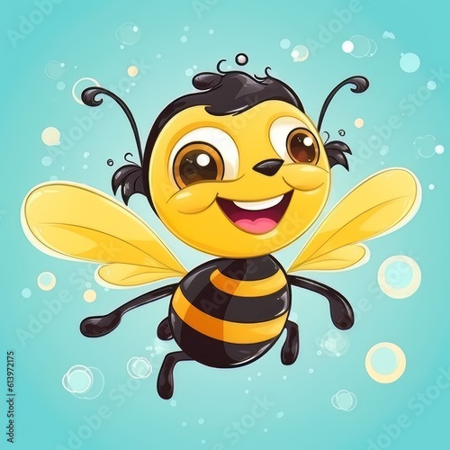 AI generative funny cartoon bee
