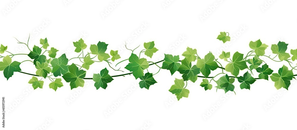 branch_of_green_ivy_on_white_background branch_of_green_ivy_on_white_background