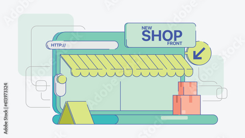 Online shop illustration, Online shop elements, Online shopping, drop shopping, illustration, vector, Shopping spree, Pastel color, pastel, light colors, pastels couleur, shopping, shop, online, web 