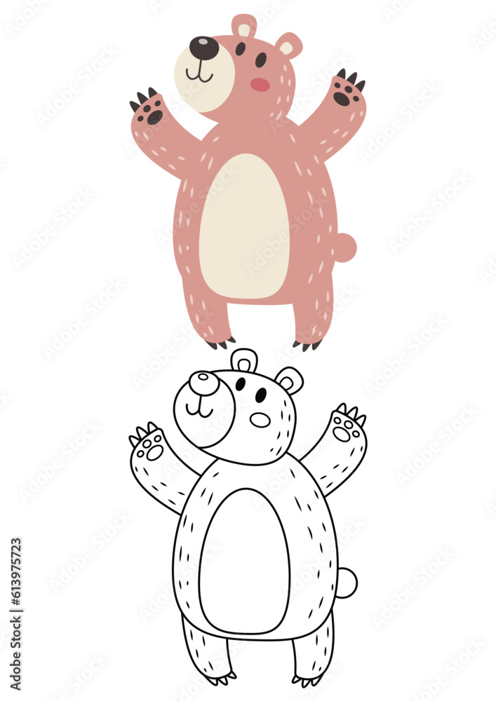 Bear cute vector illustration cartoon isolated on white background ...