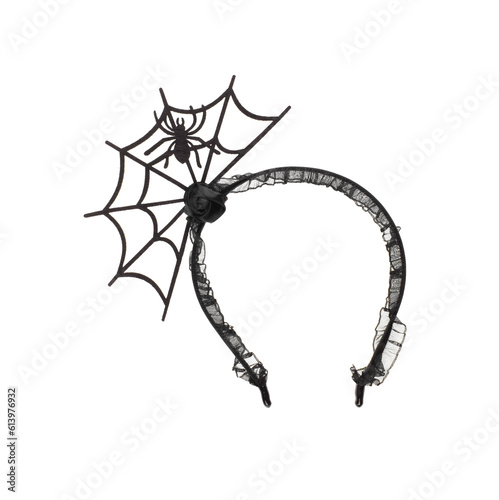 halloween headband with cobwebs isolated on white background